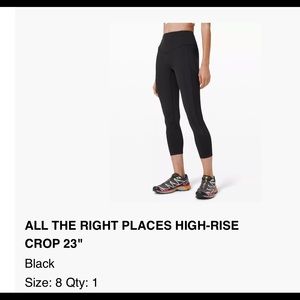 Lululemon All The Right Places Crop II- NWT